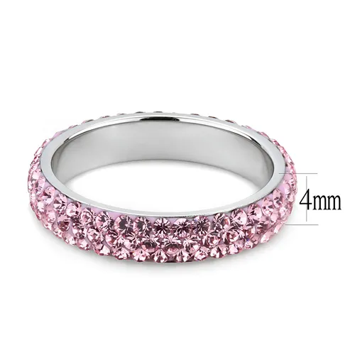 MT 3453 - Crystal Eternity Band -Light  Pink - October Birthstone -  Most Popular