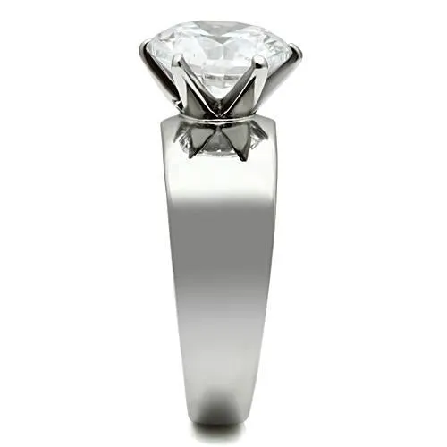MT 40025 - Round Cut Crystal in a Six Prong Setting Newest April Birthstone Solitaire
