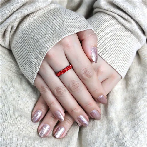 MT 6353 - Crystal Eternity Band - Red - January Birthstone  July Birthstone - Most Popular