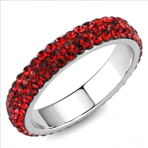 MT 6353 - Crystal Eternity Band - Red - January Birthstone  July Birthstone - Most Popular