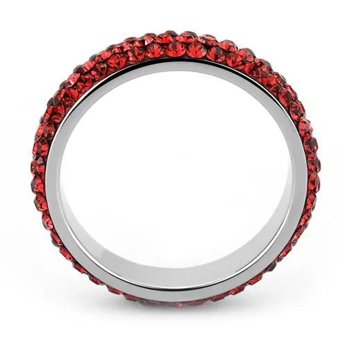MT 6353 - Crystal Eternity Band - Red - January Birthstone  July Birthstone - Most Popular