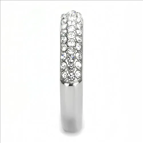 MT 7343 Semi Eternity Band with Pave Crystals  April Birthstone