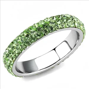 MT 7353 - Crystal Eternity Band - Light Green - Most Popular August Birthstone