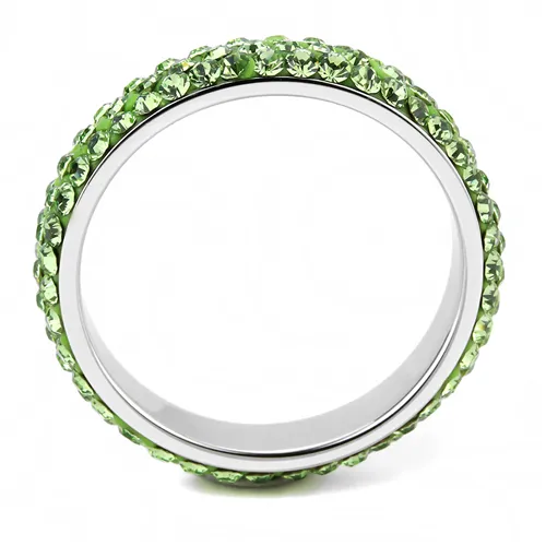 MT 7353 - Crystal Eternity Band - Light Green - Most Popular August Birthstone