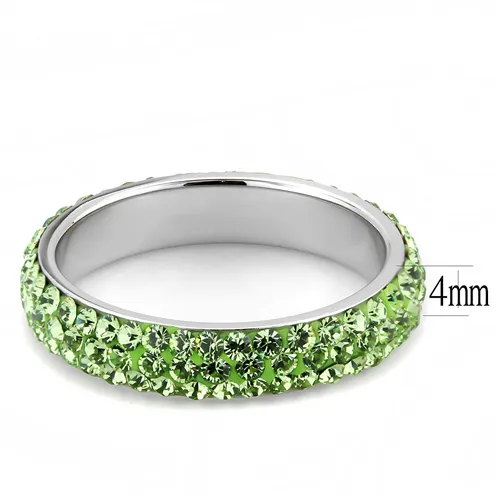 MT 7353 - Crystal Eternity Band - Light Green - Most Popular August Birthstone