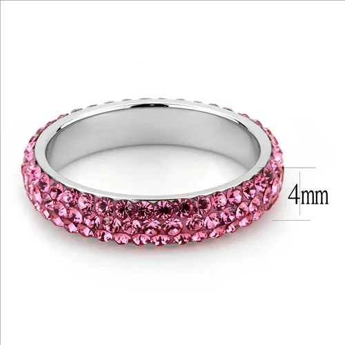 MT2453 - Crystal Eternity Band - Dark Pink - October Birthstone Most Popular