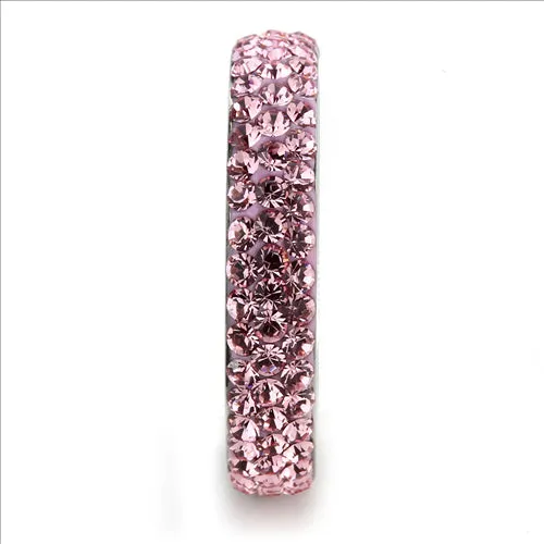 MT2453 - Crystal Eternity Band - Dark Pink - October Birthstone Most Popular
