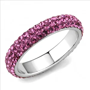 MT2453 - Crystal Eternity Band - Dark Pink - October Birthstone Most Popular
