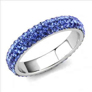 MT9353 - Crystal Eternity Band - Medium Blue - September Birthstone - Most Popular