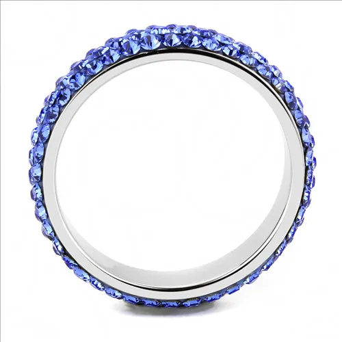 MT9353 - Crystal Eternity Band - Medium Blue - September Birthstone - Most Popular