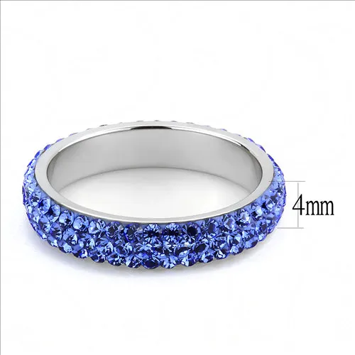 MT9353 - Crystal Eternity Band - Medium Blue - September Birthstone - Most Popular