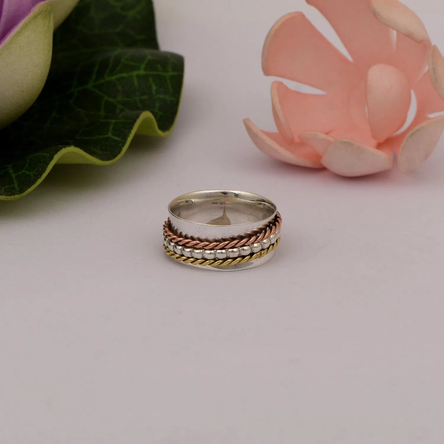 Multi Band Meditation Fidget Spinner Ring