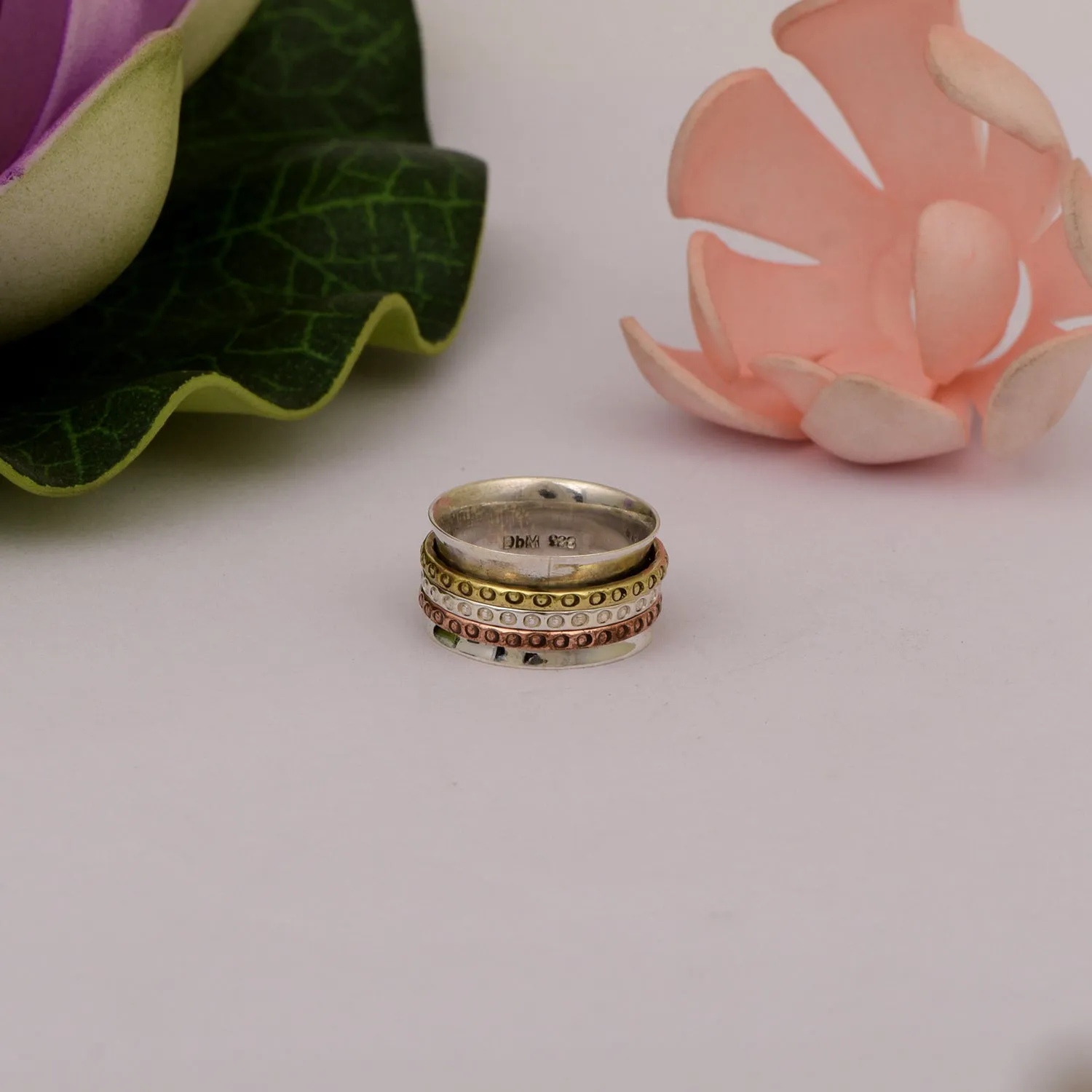 Multi Band Meditation Fidget Spinner Ring