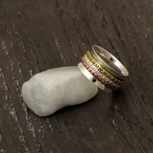 Multi Band Meditation Fidget Spinner Ring