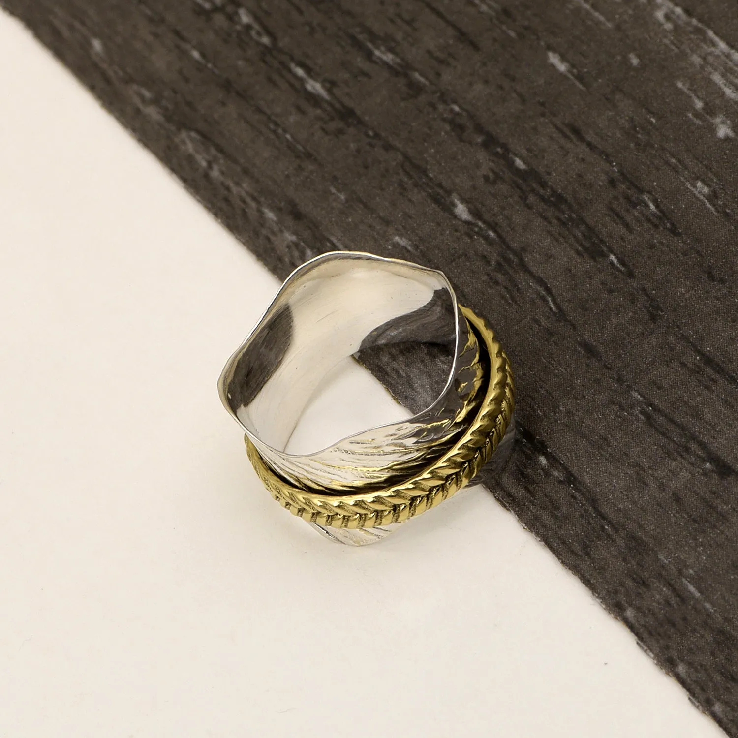 Multi Band Meditation Fidget Spinner Ring