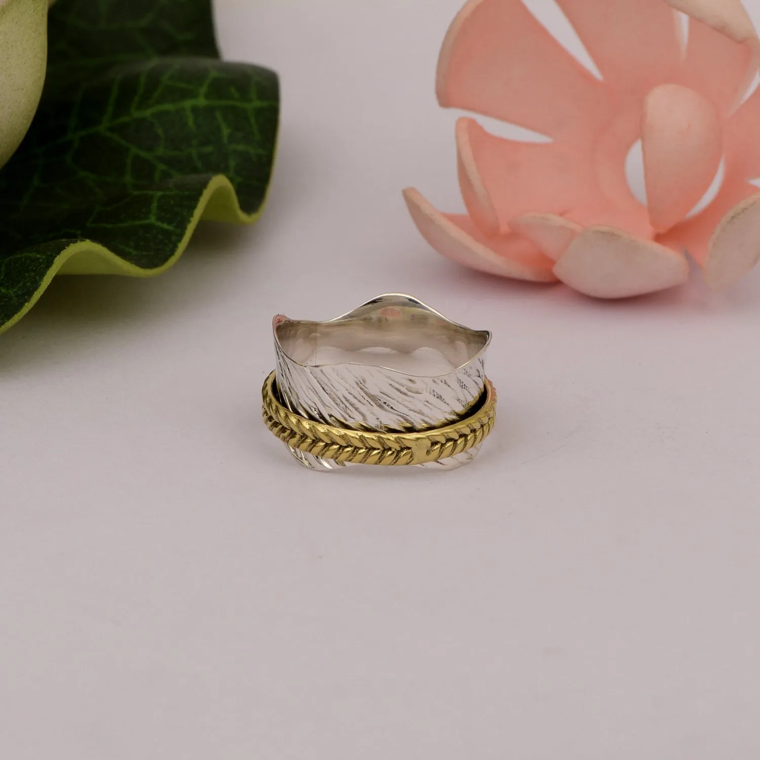 Multi Band Meditation Fidget Spinner Ring