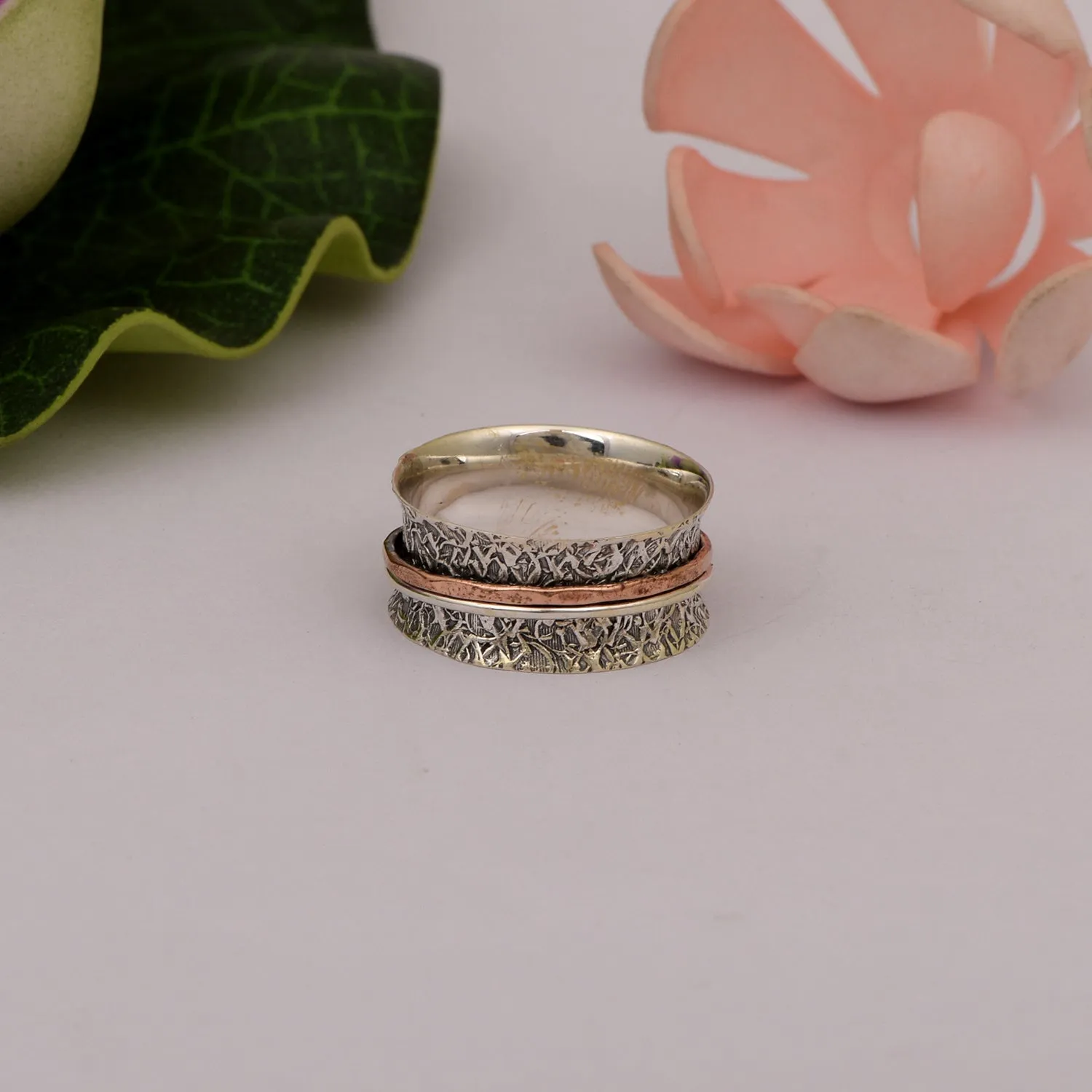 Multi Band Meditation Fidget Spinner Ring