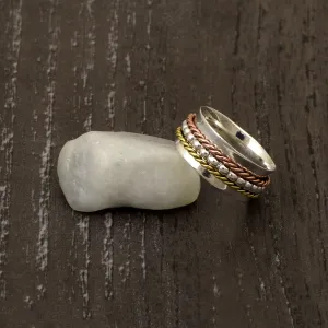 Multi Band Meditation Fidget Spinner Ring