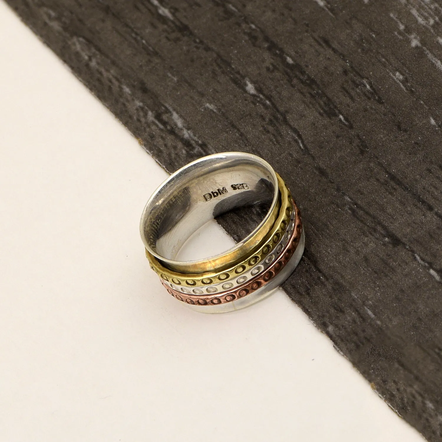 Multi Band Meditation Fidget Spinner Ring
