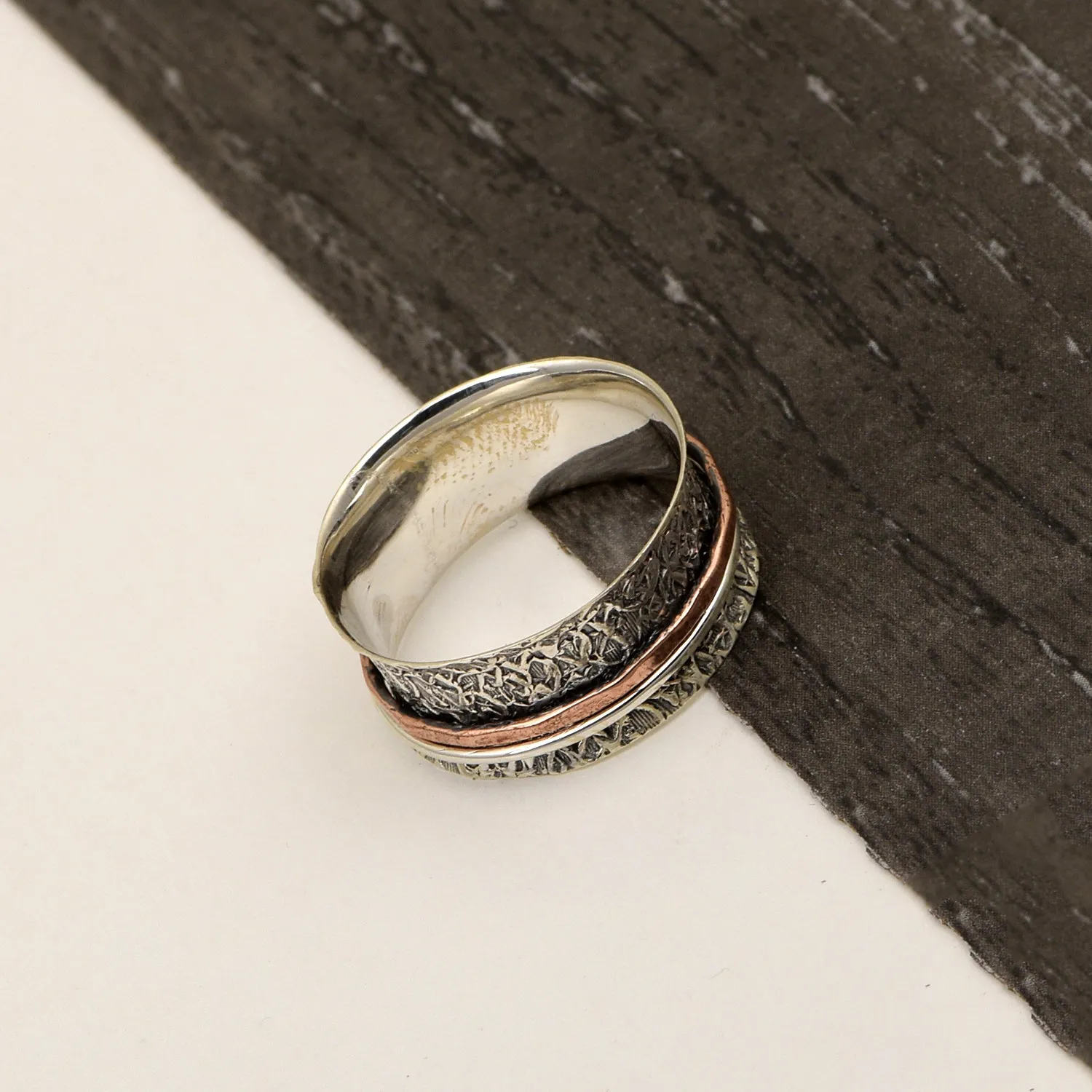 Multi Band Meditation Fidget Spinner Ring