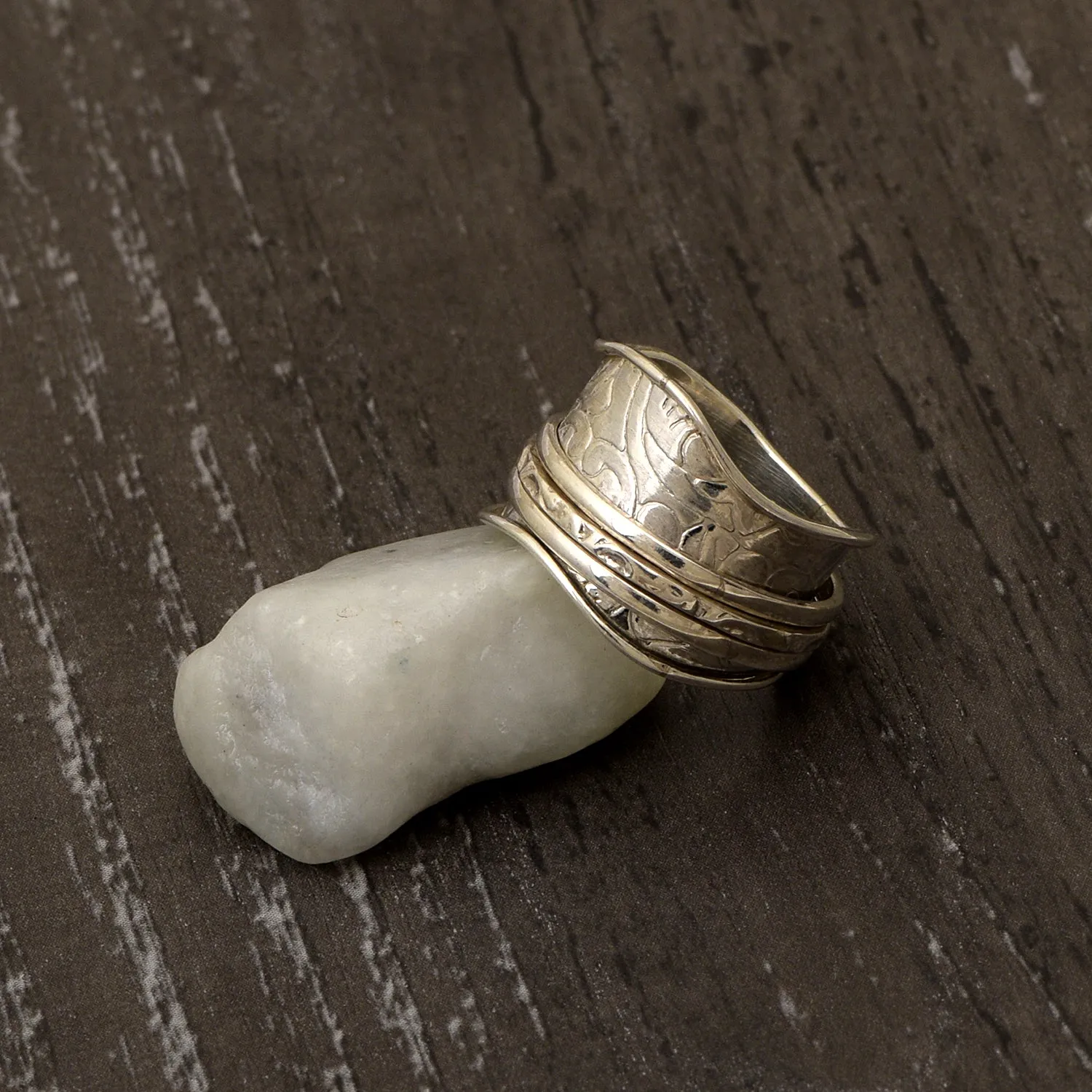 Multi Band Meditation Spinner Ring