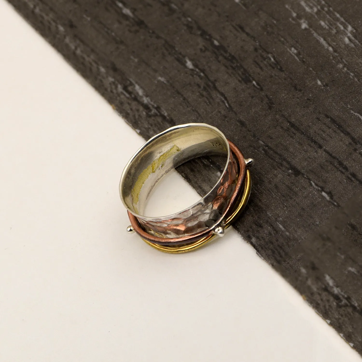 Multi Band Meditation Spinner Ring