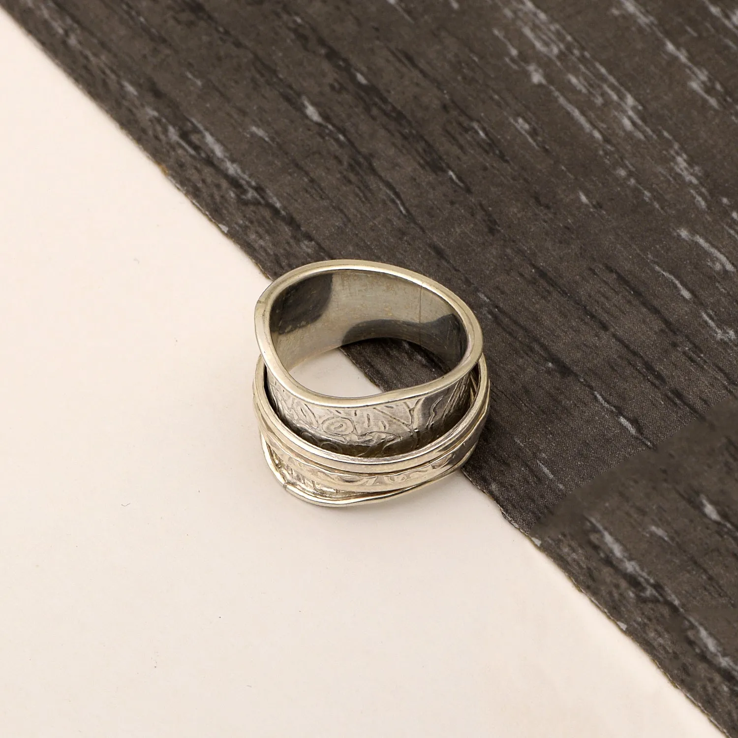 Multi Band Meditation Spinner Ring