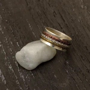 Multi Color Band Meditation Fidget Spinner Ring