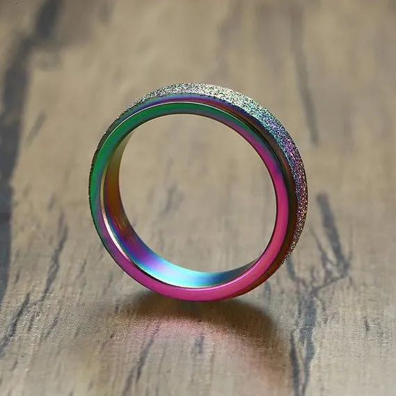 Multichrome Rainbow Spinner Ring