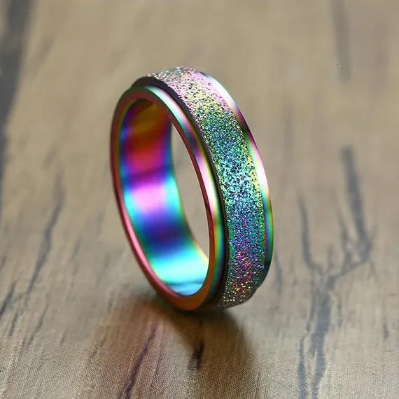 Multichrome Rainbow Spinner Ring