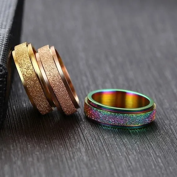 Multichrome Rainbow Spinner Ring