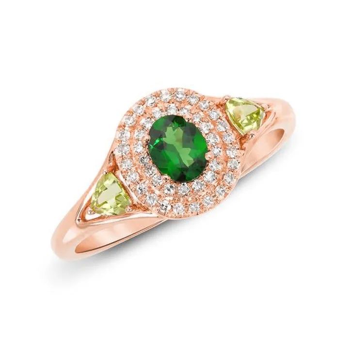 Natalia Emerald and Diamond Ring
