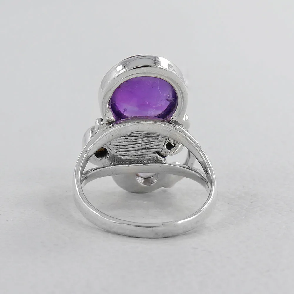 Natural Amethyst Sterling Silver Rings