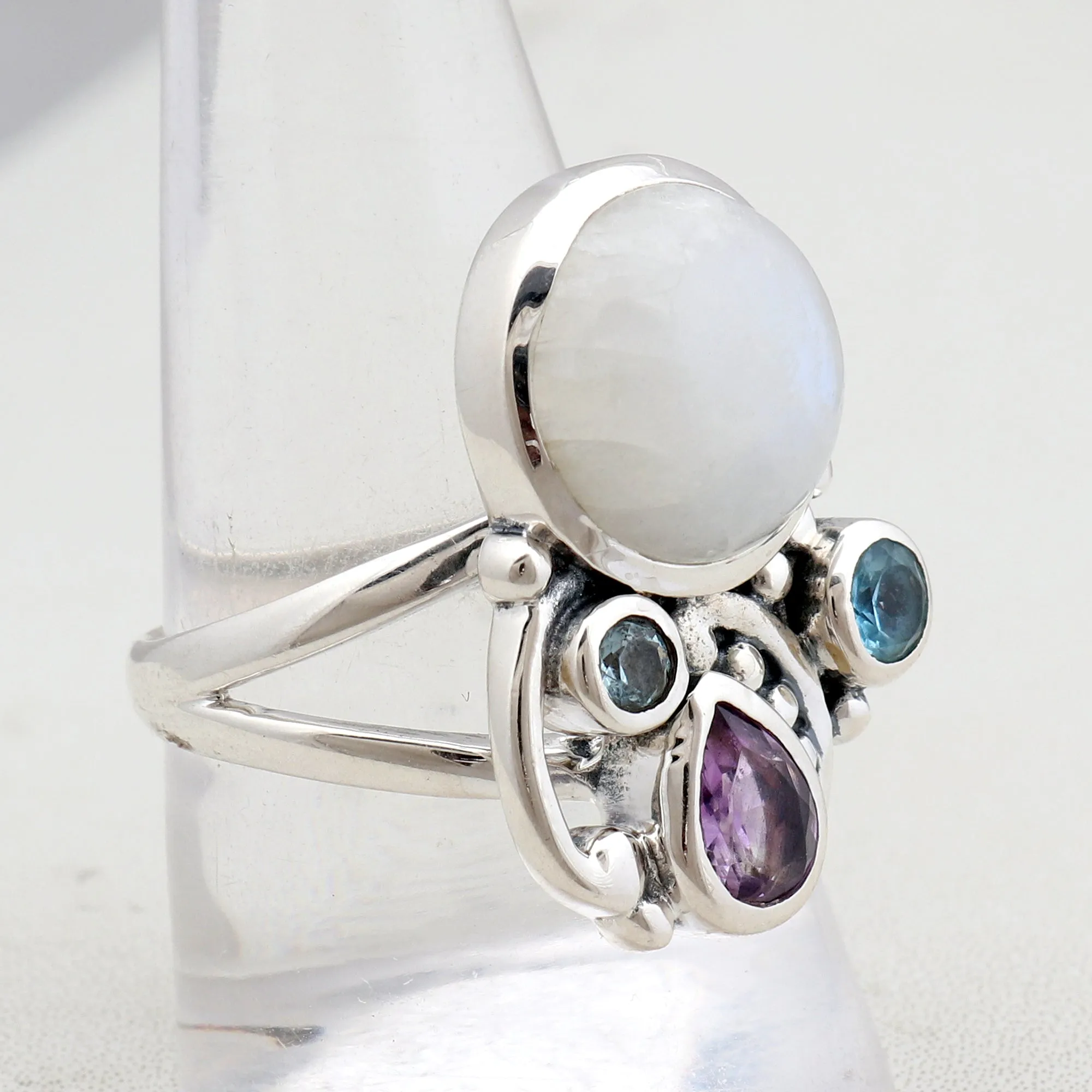 Natural Amethyst Sterling Silver Rings