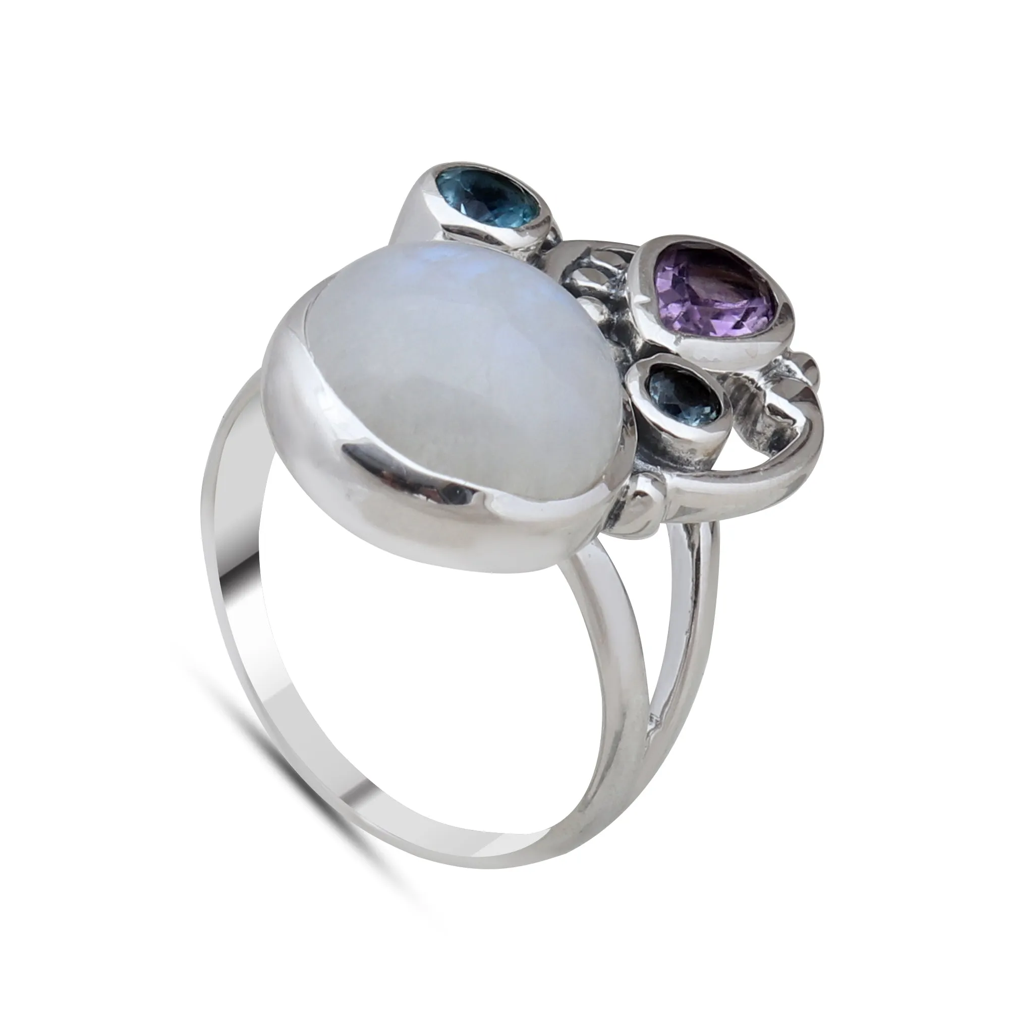 Natural Amethyst Sterling Silver Rings