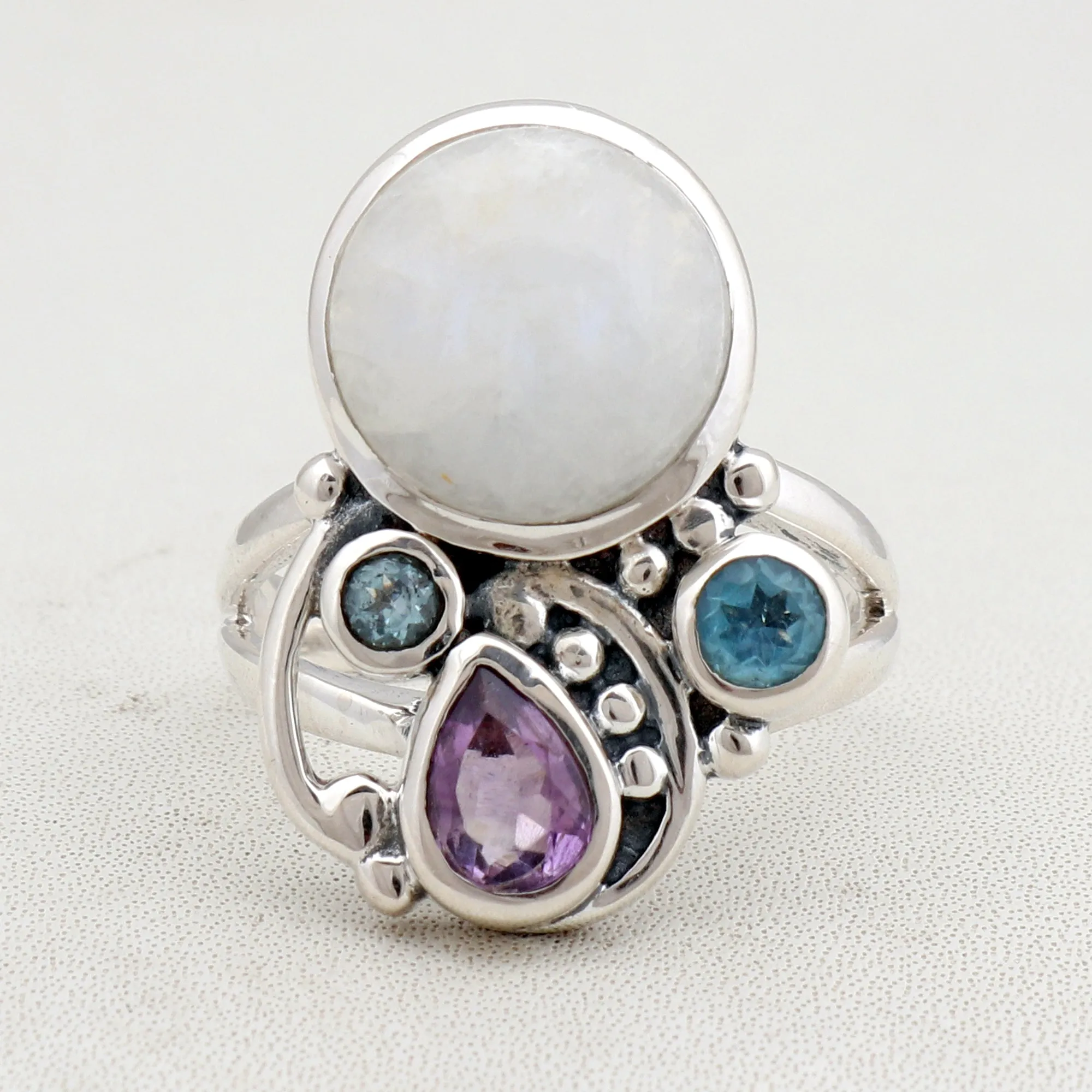 Natural Amethyst Sterling Silver Rings