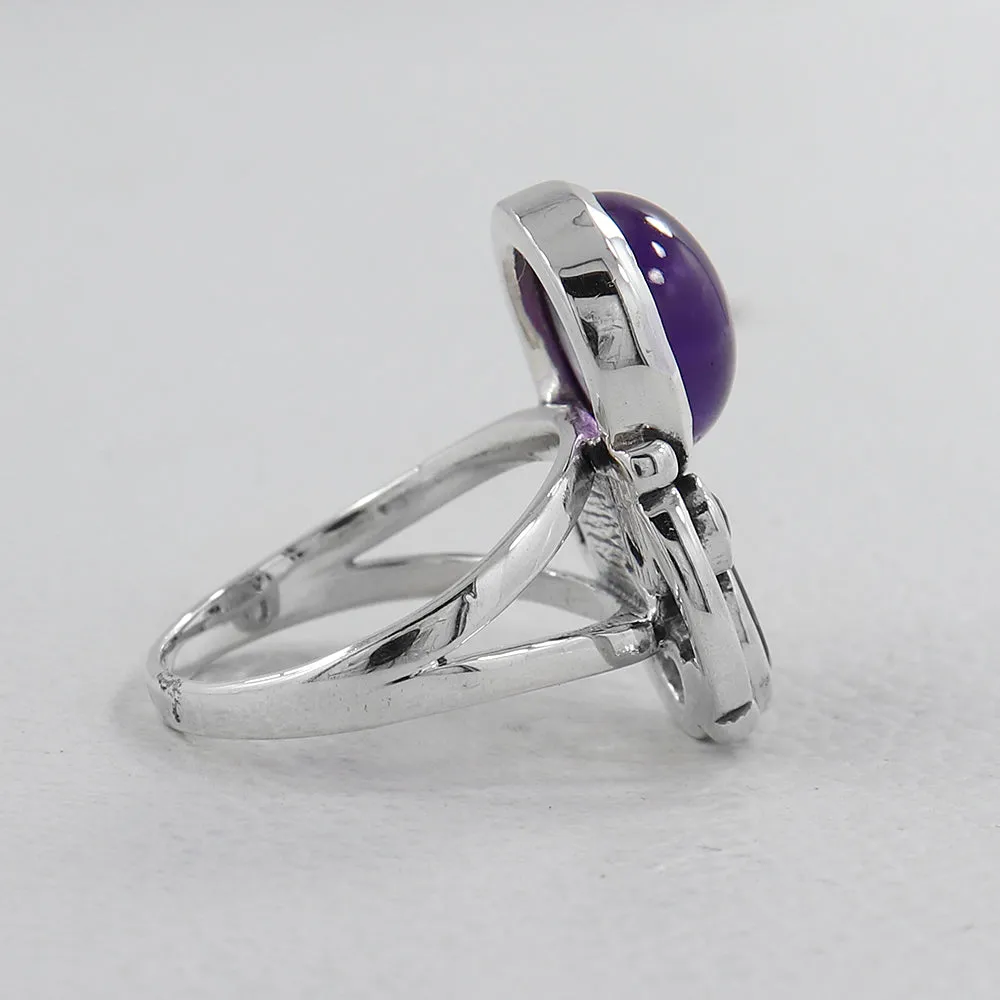 Natural Amethyst Sterling Silver Rings