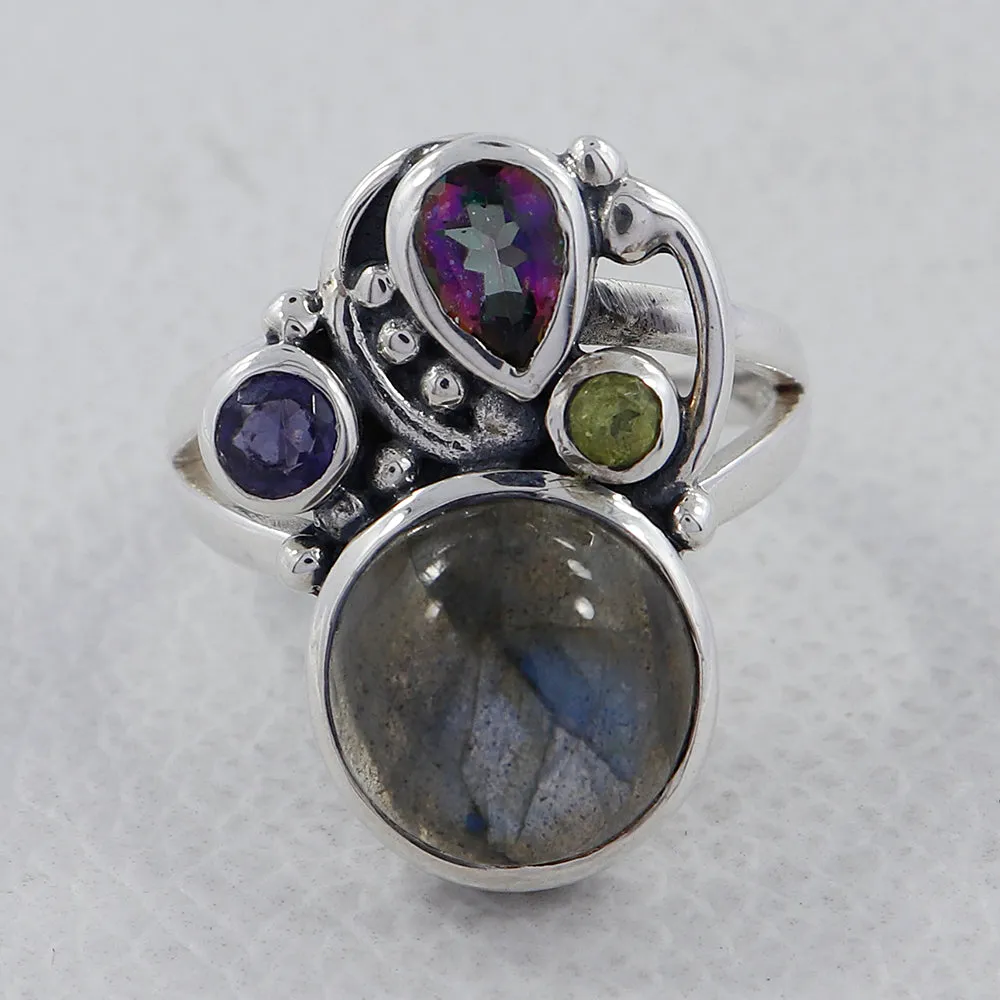 Natural Amethyst Sterling Silver Rings