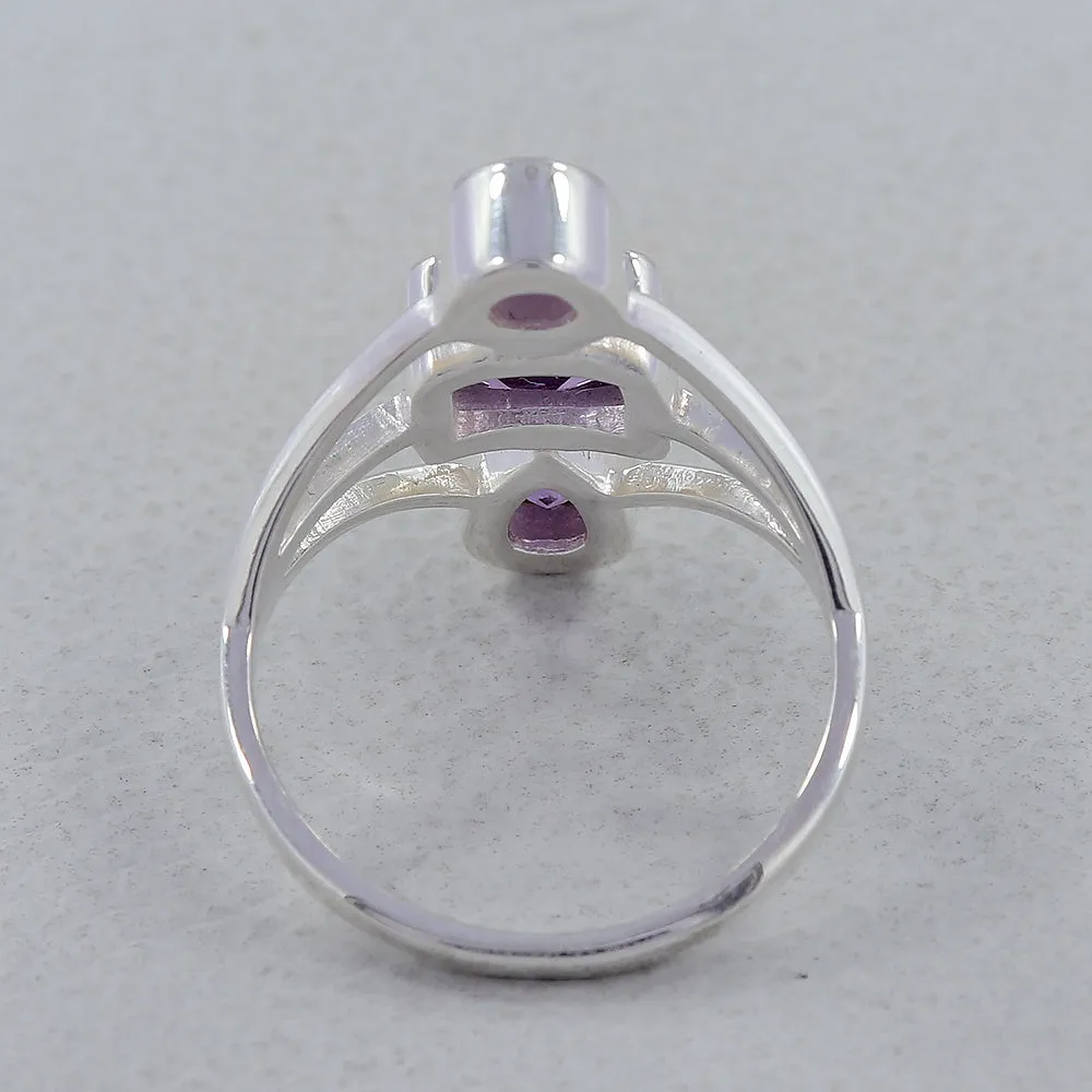 Natural Blue Topaz Gemstone 925 Sterling Silver Ring