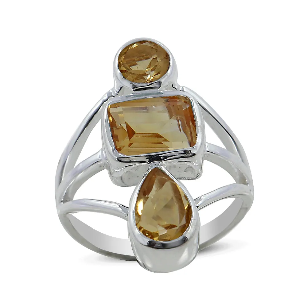 Natural Blue Topaz Gemstone 925 Sterling Silver Ring