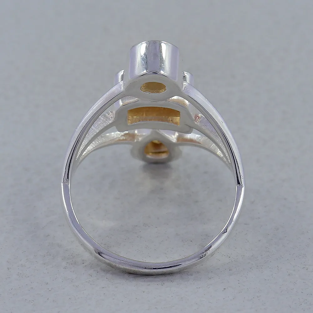 Natural Blue Topaz Gemstone 925 Sterling Silver Ring