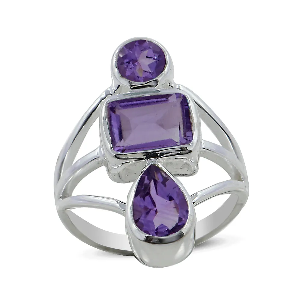 Natural Blue Topaz Gemstone 925 Sterling Silver Ring