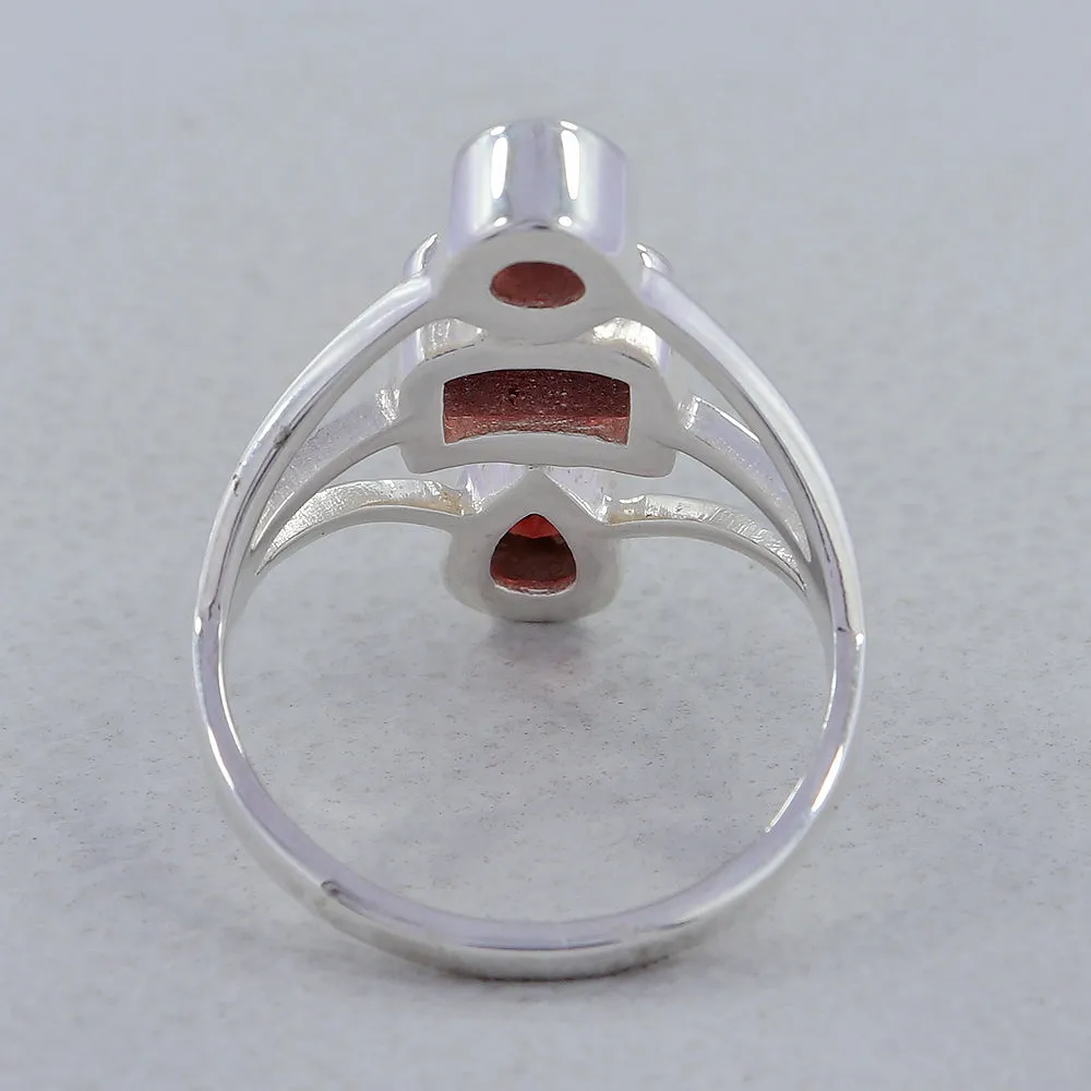 Natural Blue Topaz Gemstone 925 Sterling Silver Ring