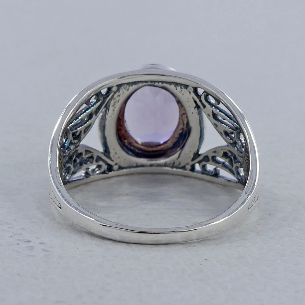 Natural Garnet Gemstone Silver Rings