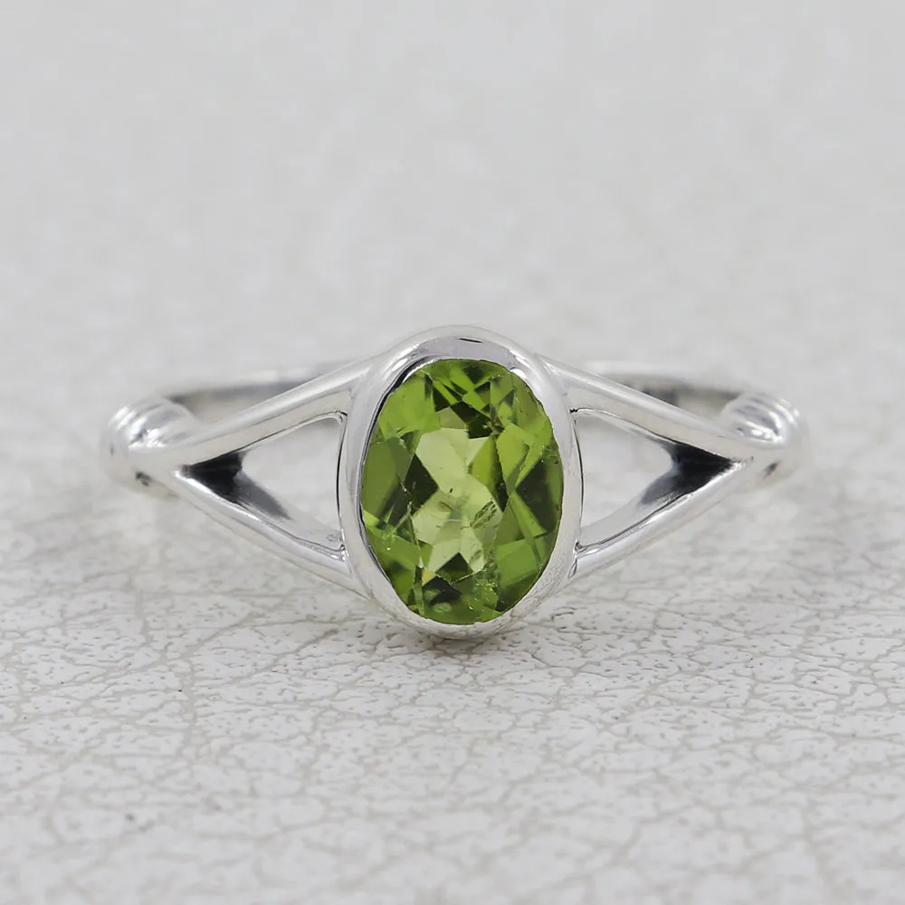 Natural Garnet Sterling Silver Ring