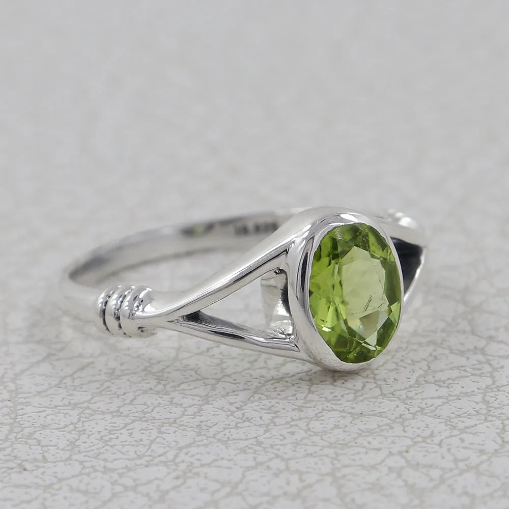 Natural Garnet Sterling Silver Ring