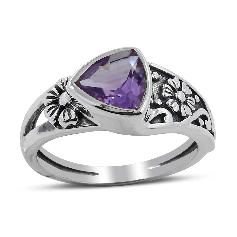 Natural Garnet Sterling Silver Rings
