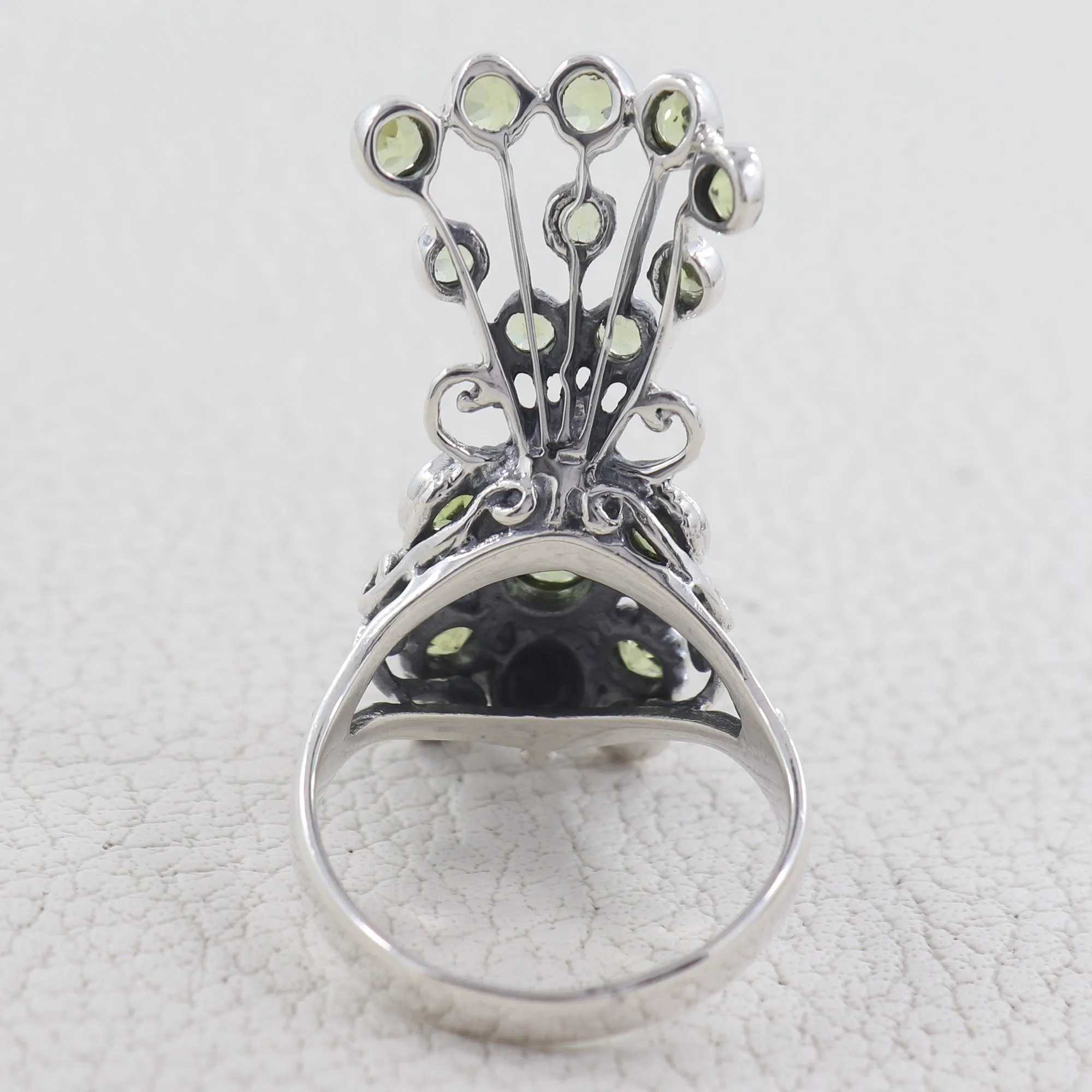 Natural Peridot 925 Sterling Silver Ring