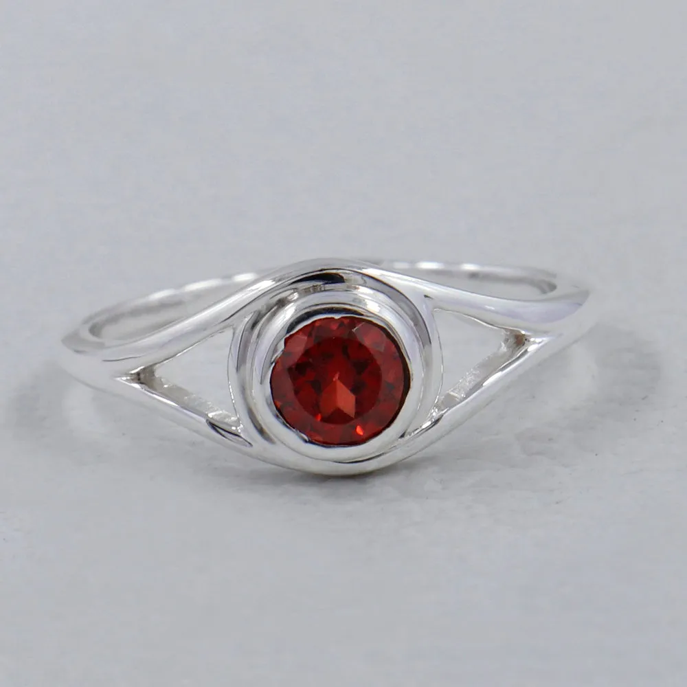 Natural Peridot Silver Ring
