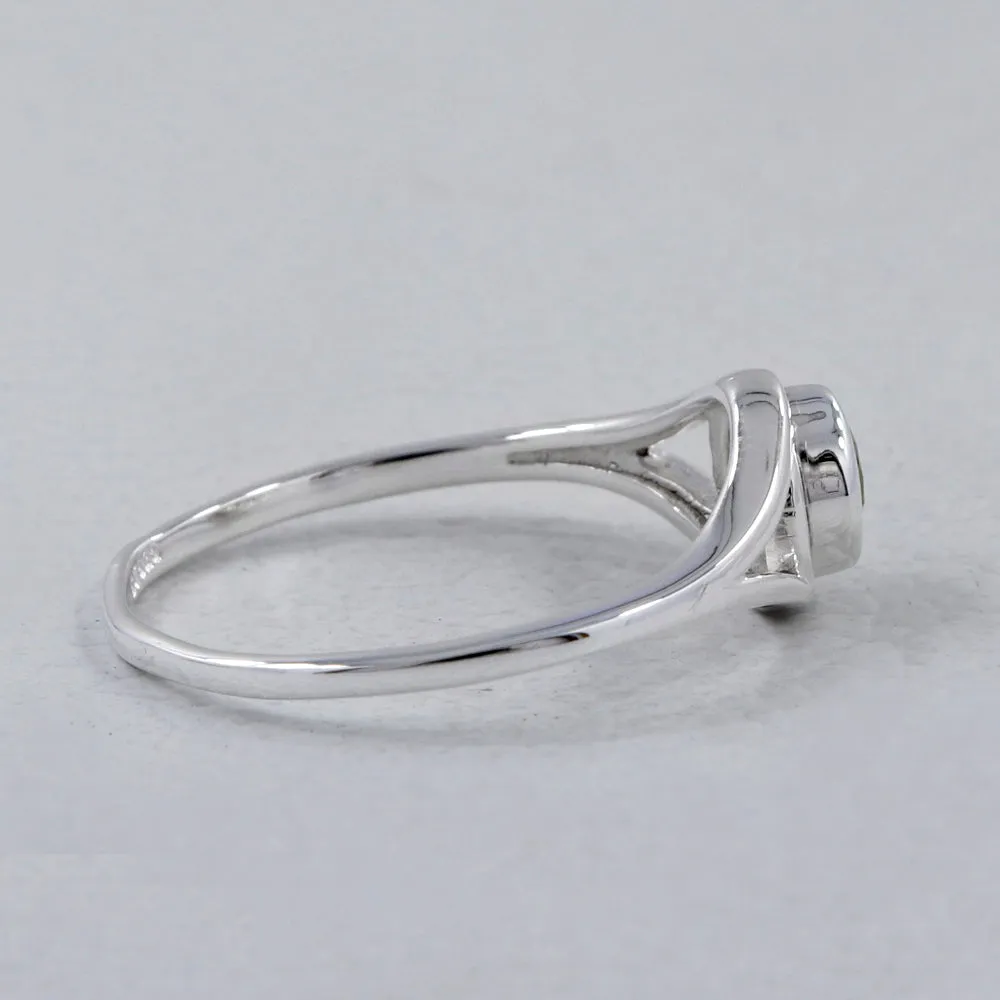 Natural Peridot Silver Ring